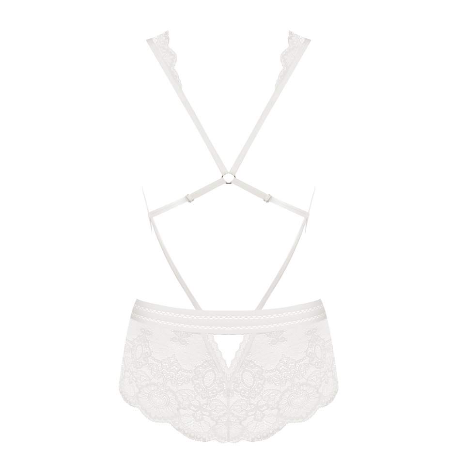 Body Obsessive 853-TED-2 z białej koronki