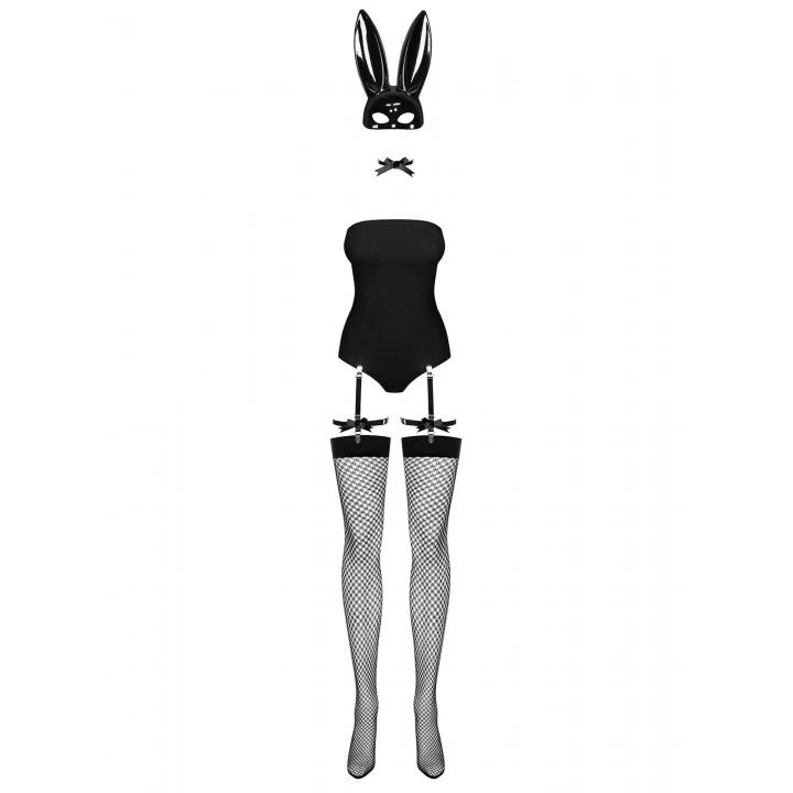 Seksowny czarny kostium króliczka marki Obsessive Bunny