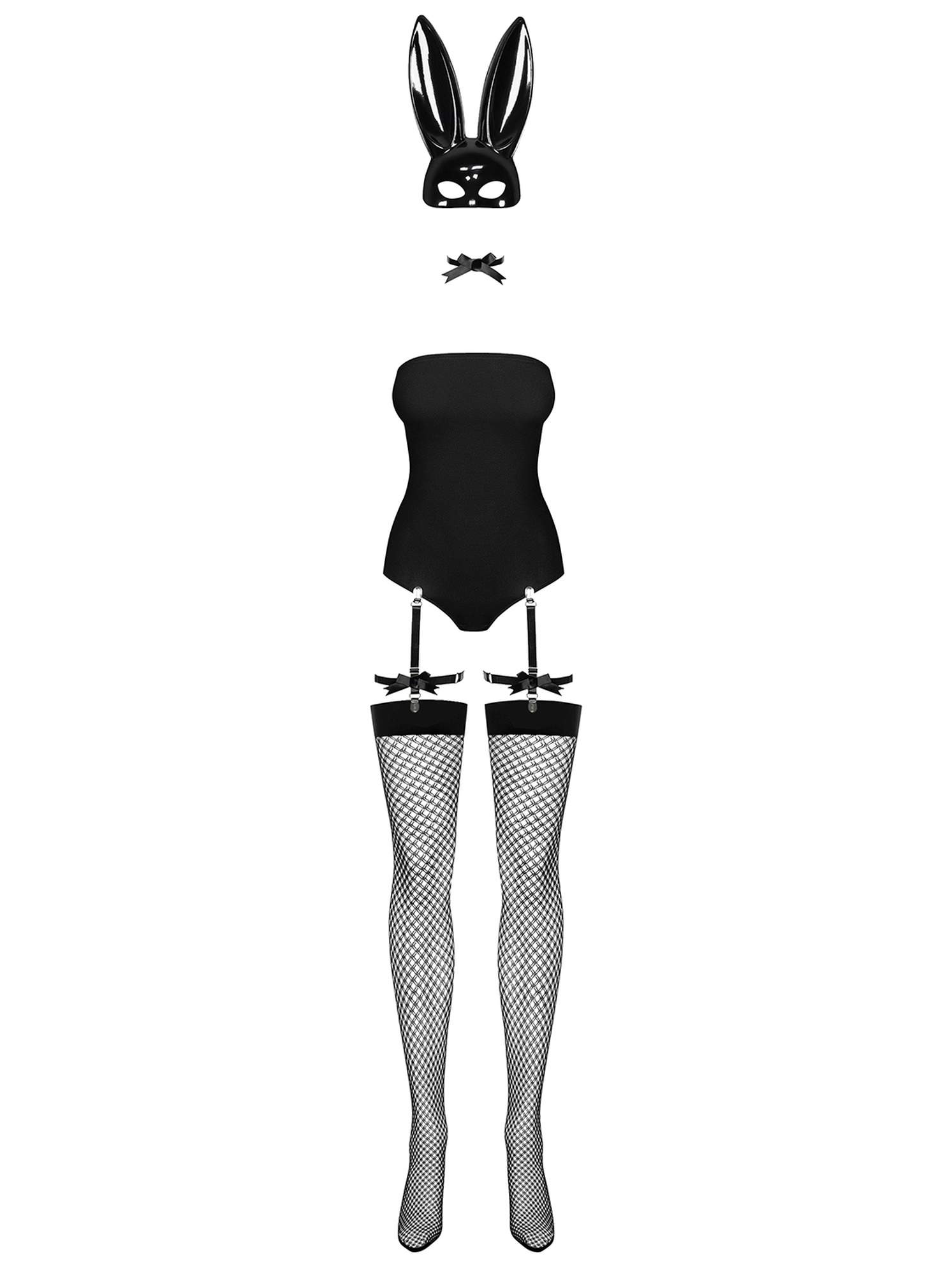 Seksowny czarny kostium króliczka marki Obsessive Bunny