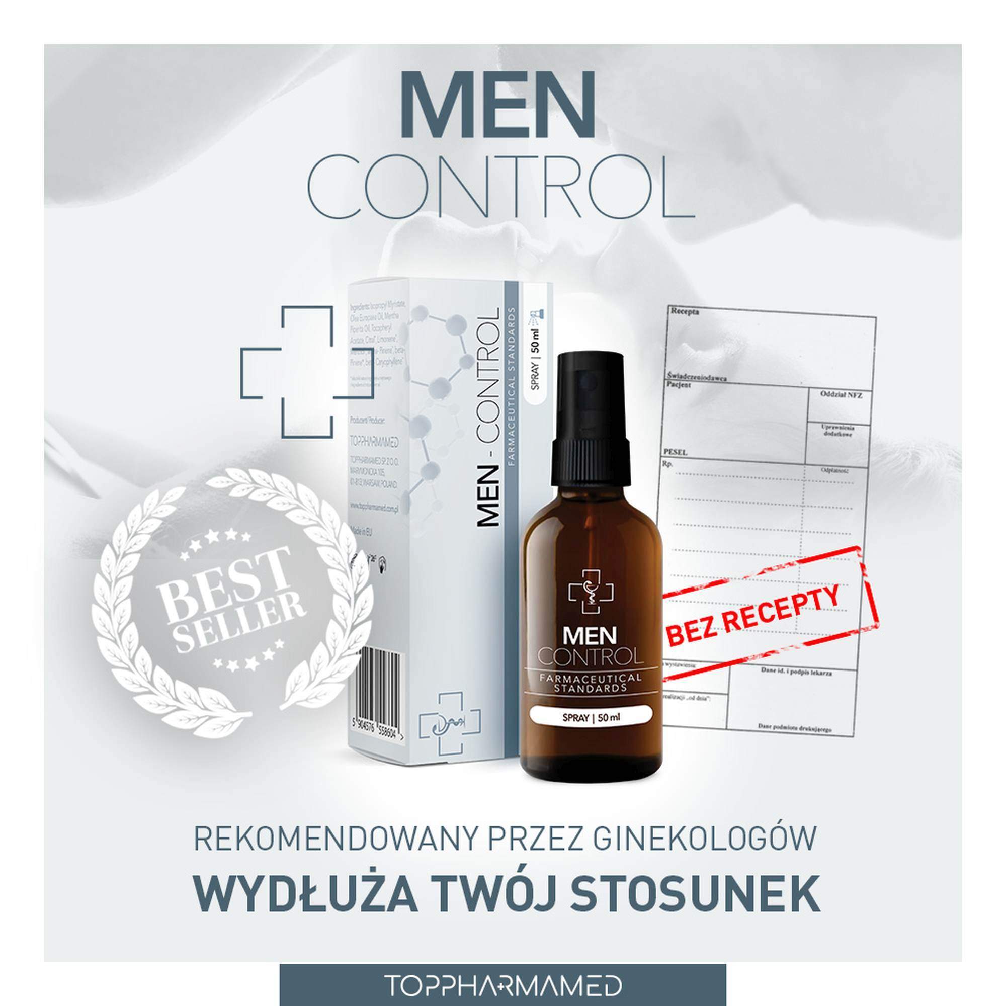 Men Control Spray - Spray wydłużający stosunek 50ml.