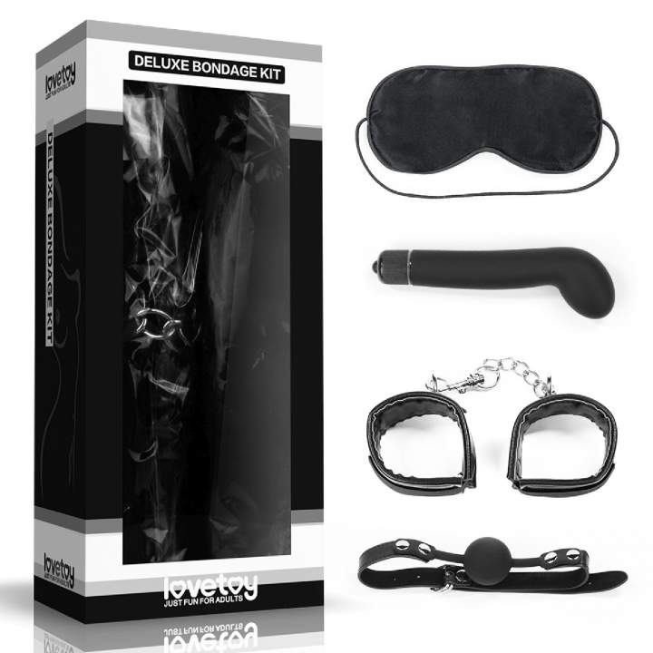 Zestaw Deluxe Bondage Kit 4 z wibratorem - Zestaw BDSM