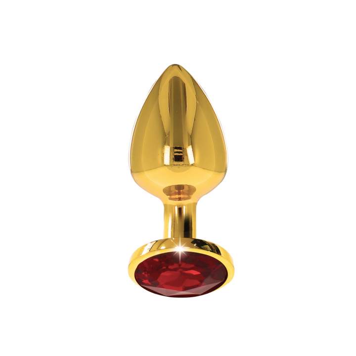 Elegancki złoty korew z czerwonym kryształkiem- rozmiar S