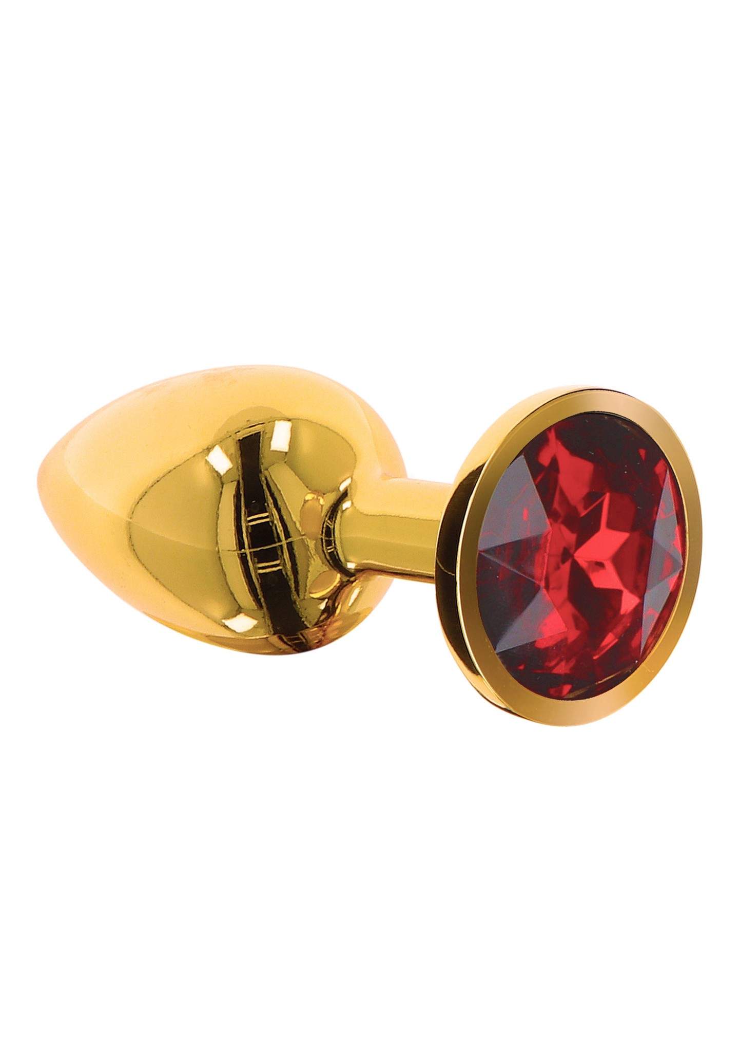 Elegancki złoty korew z czerwonym kryształkiem- rozmiar M