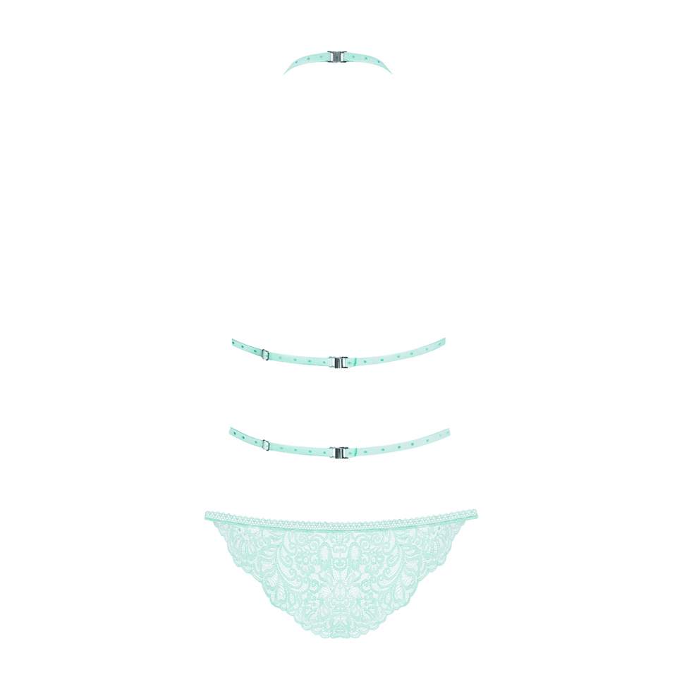 Body Obsessive Delicanta, subtelne koronkowe w miętowym kolorze