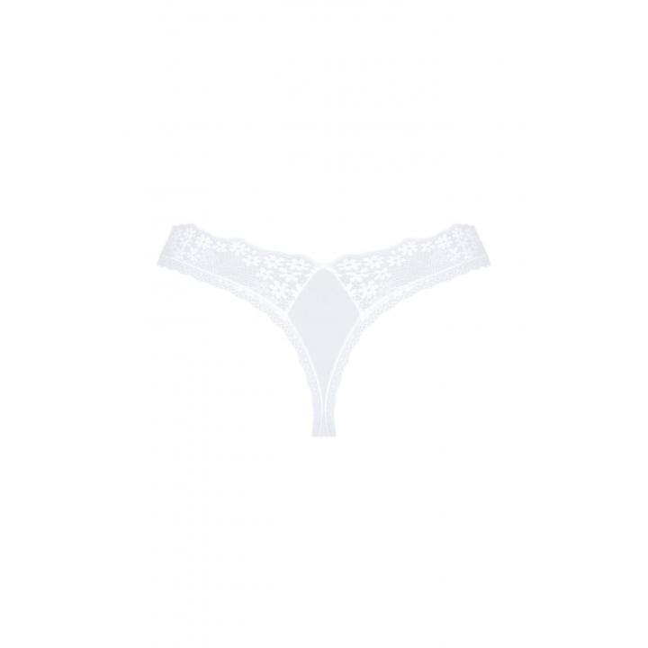 Koronkowe białe stringi marki Obsessive Heavenlly