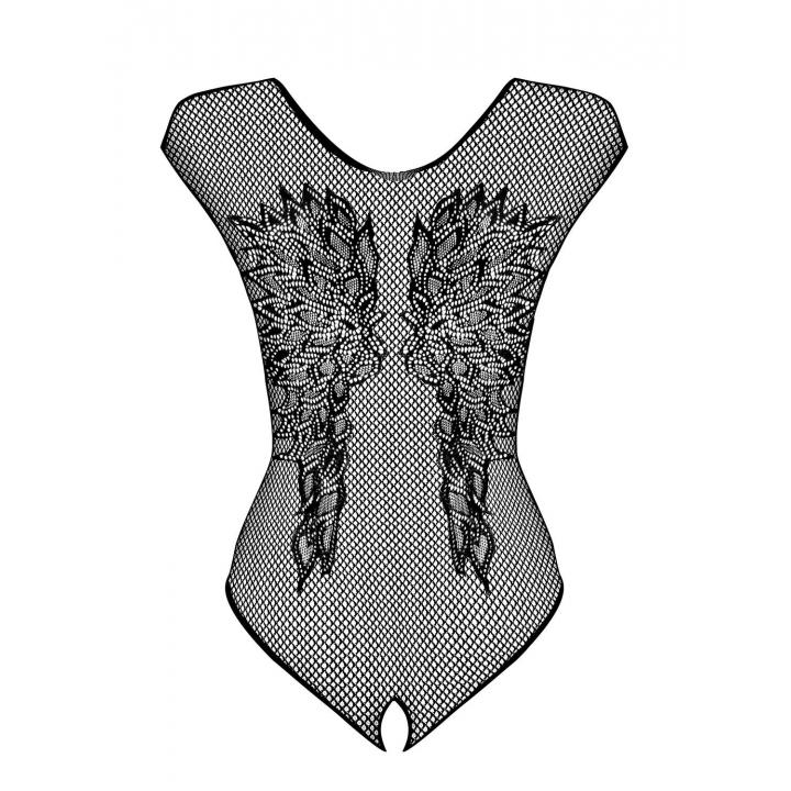 Czarne body Body Obsessive B112 w rockowym stylu