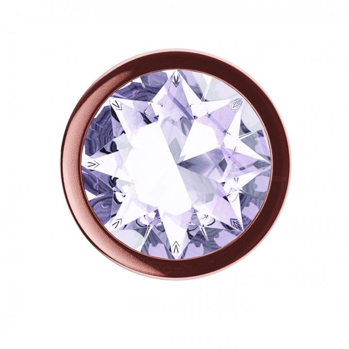 Korek analny w kolorze różowego złota z diamencikie- rozmiar S