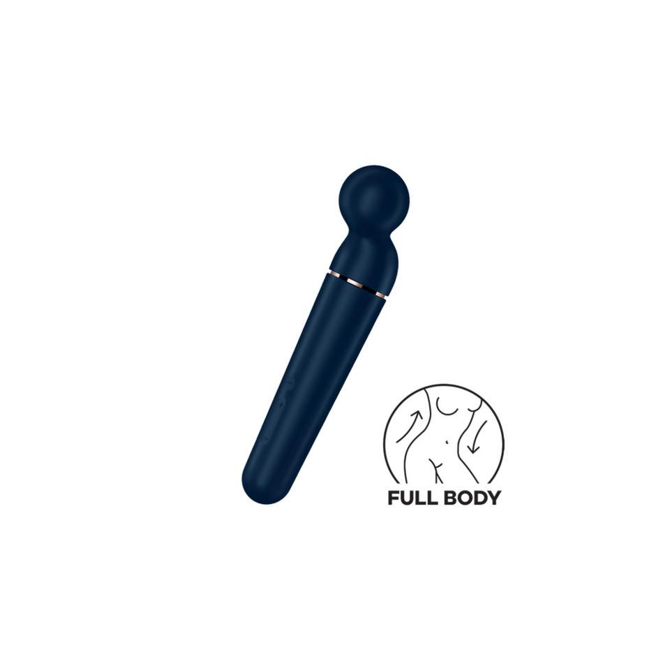 Granatowy silikonowy masażer dla kobiet Satisfyer Planet Wand-er