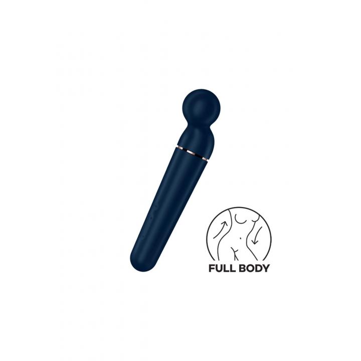 Granatowy silikonowy masażer dla kobiet Satisfyer Planet Wand-er