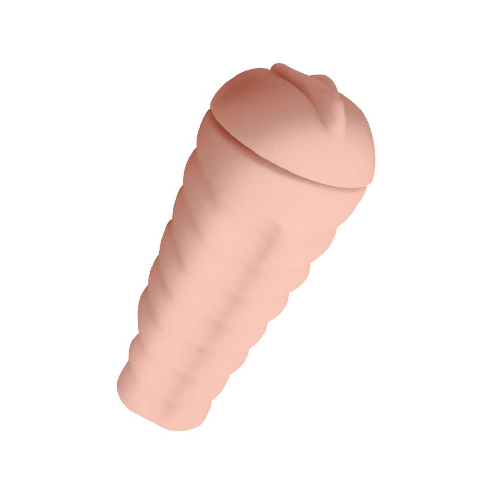 Złoty ręczny masturbator w kształcie waginy