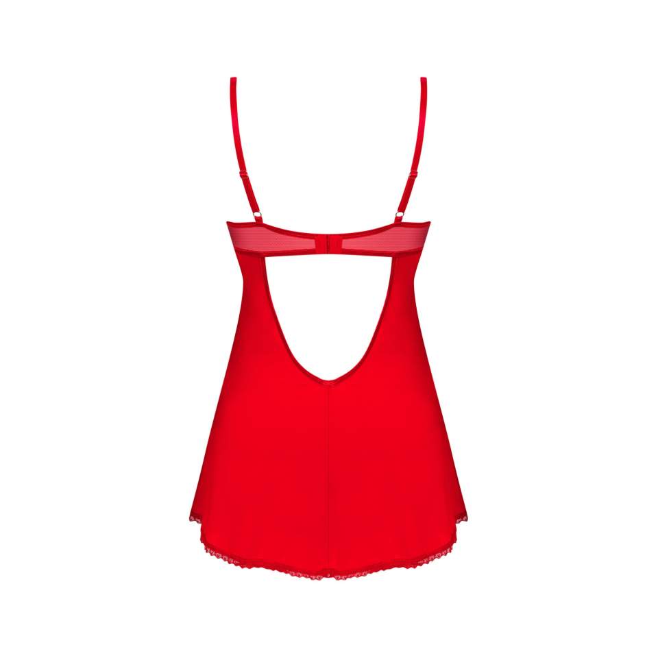 Czerowna kusząca koszulka ze stringami Obsessive Ingridia