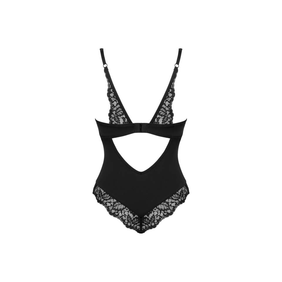 Czarne klasyczne z koronką body Obsessive Bellastia