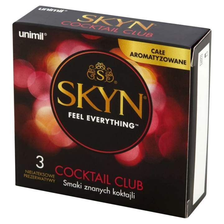 Unimil Skyn nielateksowe prezerwatywy smakowe- 3 sztuk