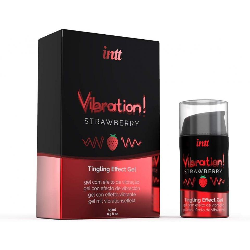 INTT Vibration żel stymulujący dla par TRUSKAWKOWY 15 ml