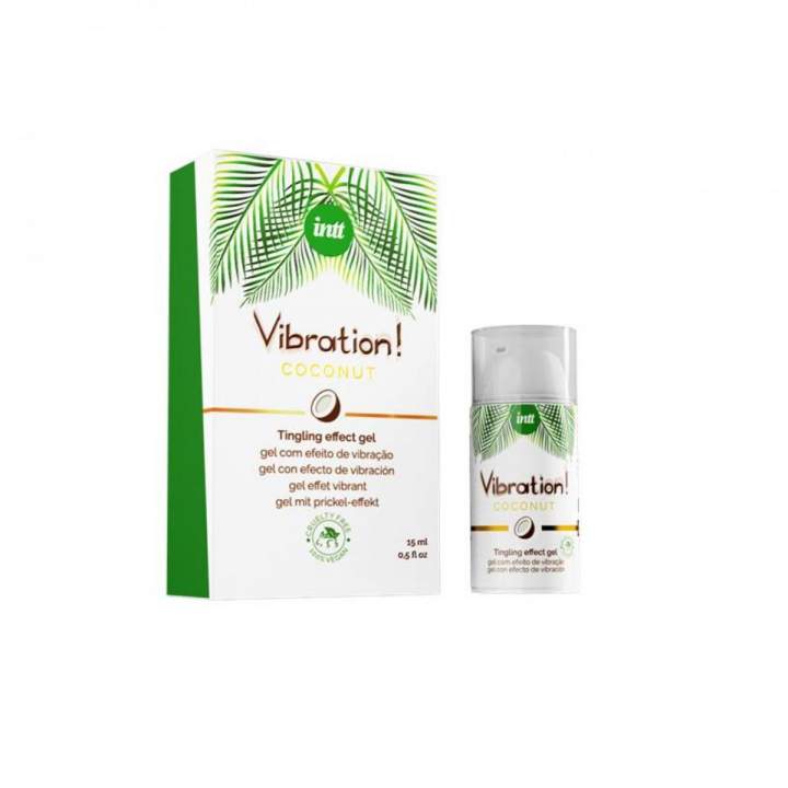 Intt Vibration Coconut Oil Vegan: Stymulujący olejek do masażu wegański 15ml.