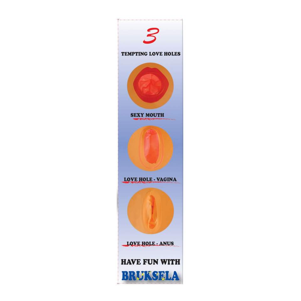 Dmuchana lalka z trzema ciasnymi otworami