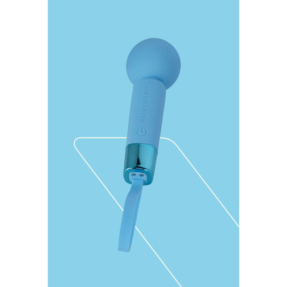 Mały podręczny masażer łechtaczkowy różdzka- Perłowy błękit