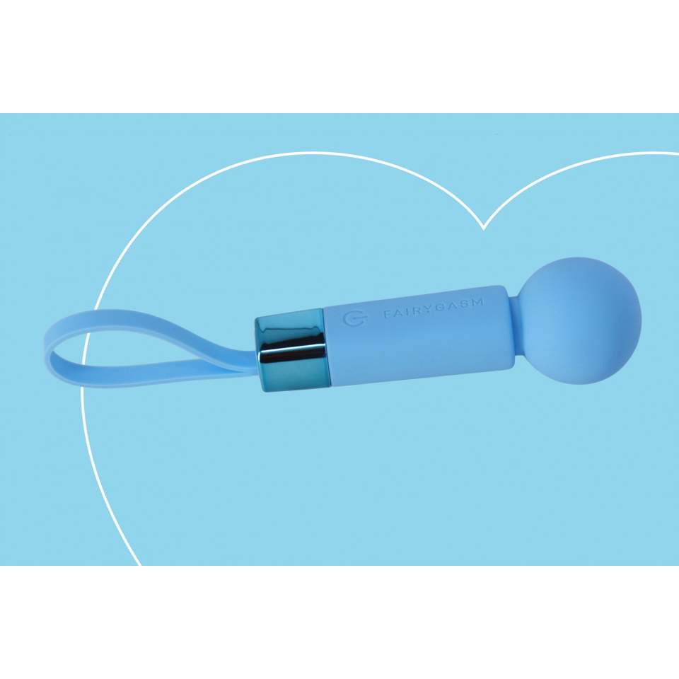 Mały podręczny masażer łechtaczkowy różdzka- Perłowy błękit