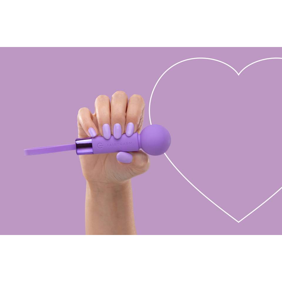 Mały podręczny masażer łechtaczkowy różdżka- Fioletowy błękit