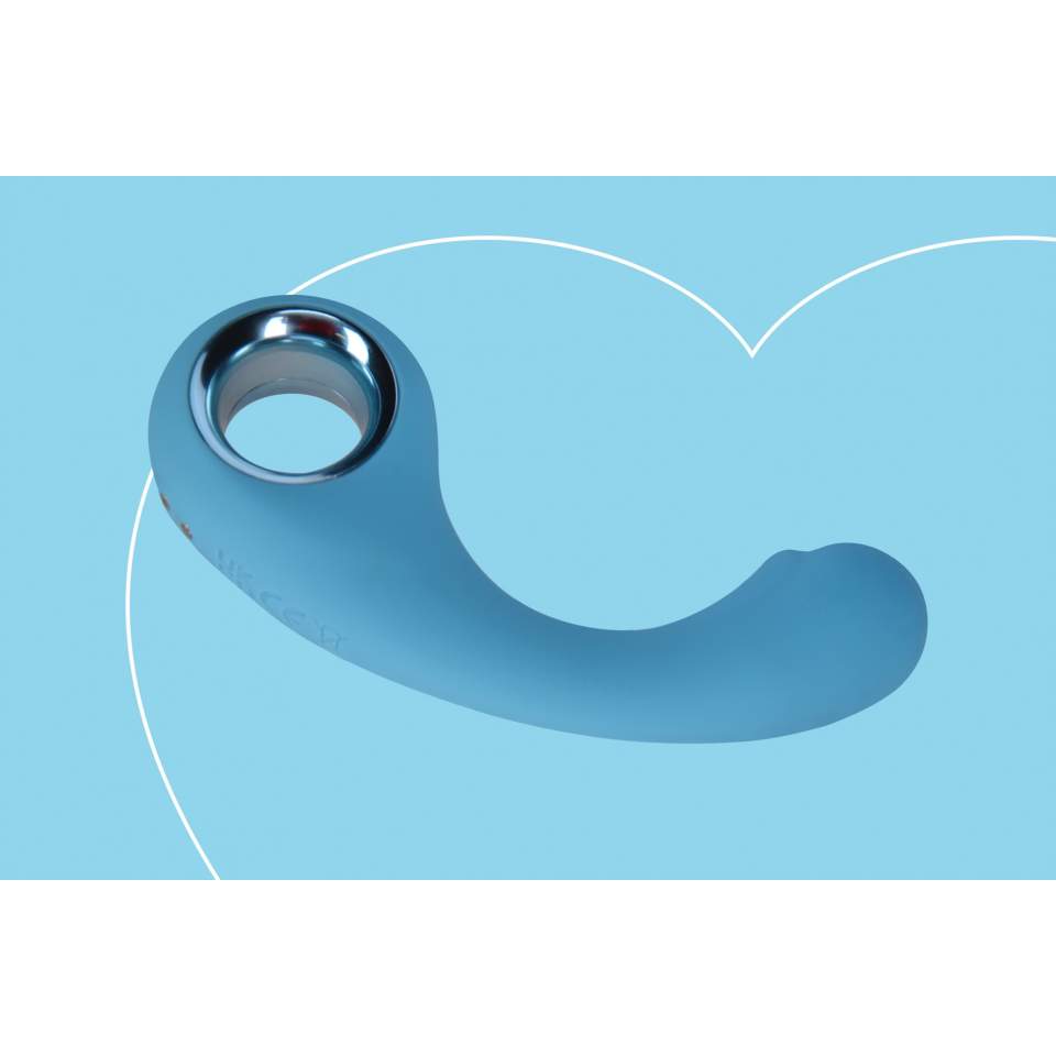 Silikonowy elegancki niebieski wibrator: 9 trybów wibracji