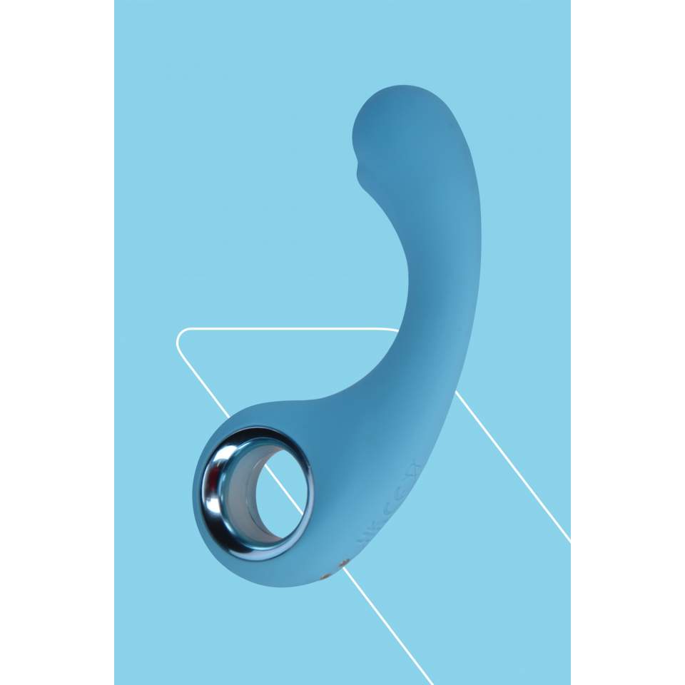 Silikonowy elegancki niebieski wibrator: 9 trybów wibracji