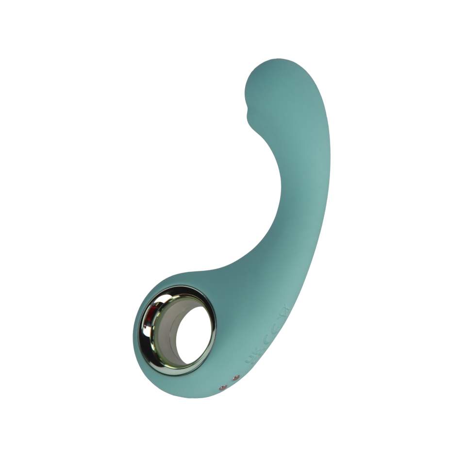 Silikonowy elegancki zielony wibrator: 9 trybów wibracji