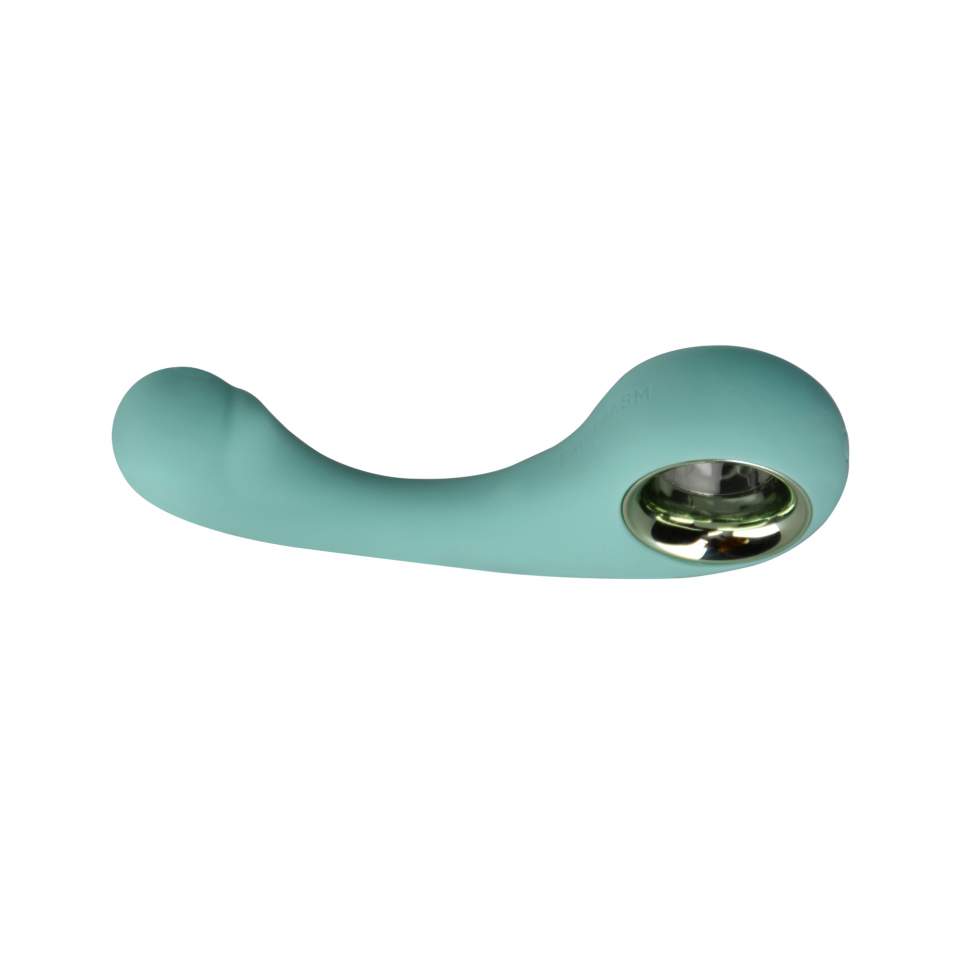 Silikonowy elegancki zielony wibrator: 9 trybów wibracji