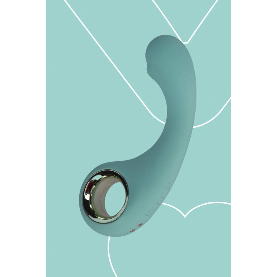 Silikonowy elegancki zielony wibrator: 9 trybów wibracji