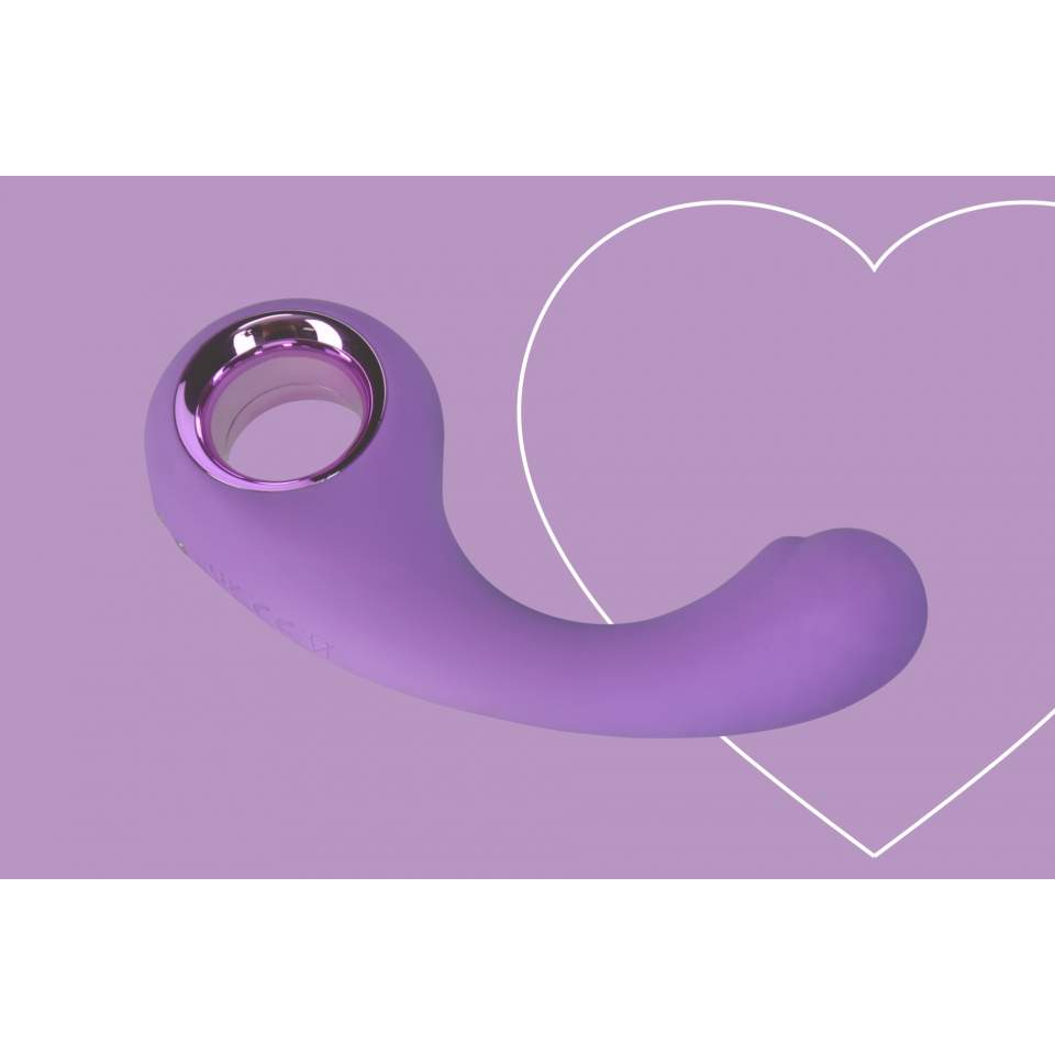 Silikonowy elegancki fioletowy wibrator: 9 trybów wibracji