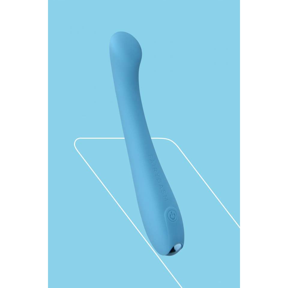 Elegancki silikonowy wibrator do stymulacji puntku G: Niebieska Radosna Różdżka 17,5cm