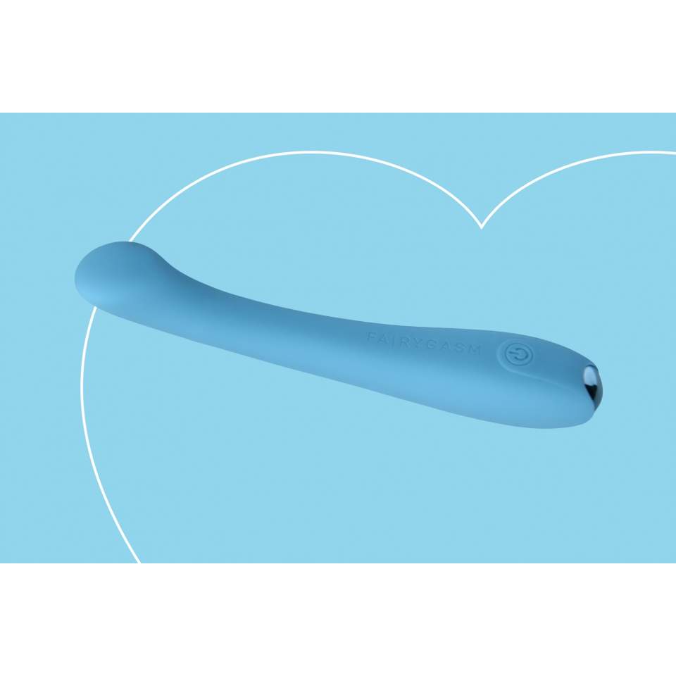 Elegancki silikonowy wibrator do stymulacji puntku G: Niebieska Radosna Różdżka 17,5cm