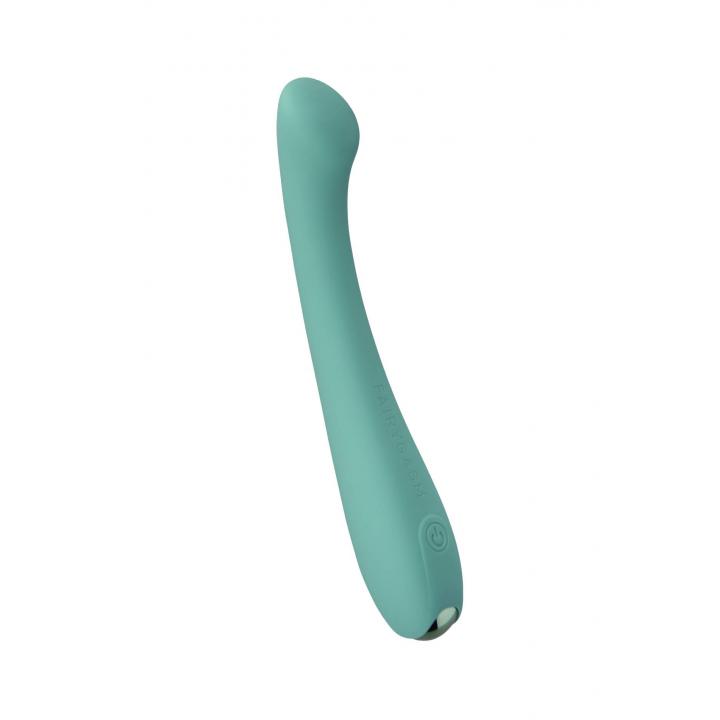 Elegancki silikonowy wibrator do stymulacji puntku G: Zielona Radosna Różdżka 17,5cm