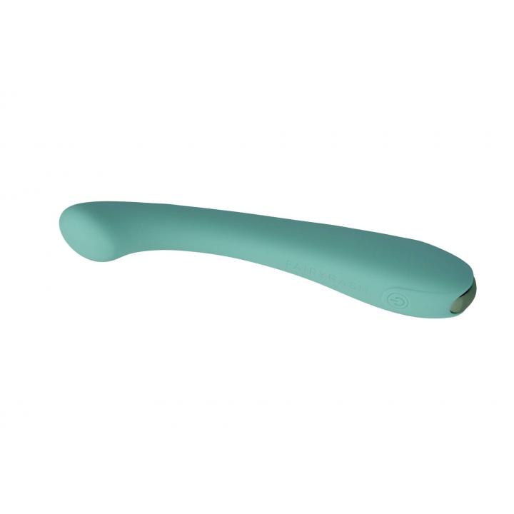 Elegancki silikonowy wibrator do stymulacji puntku G: Zielona Radosna Różdżka 17,5cm