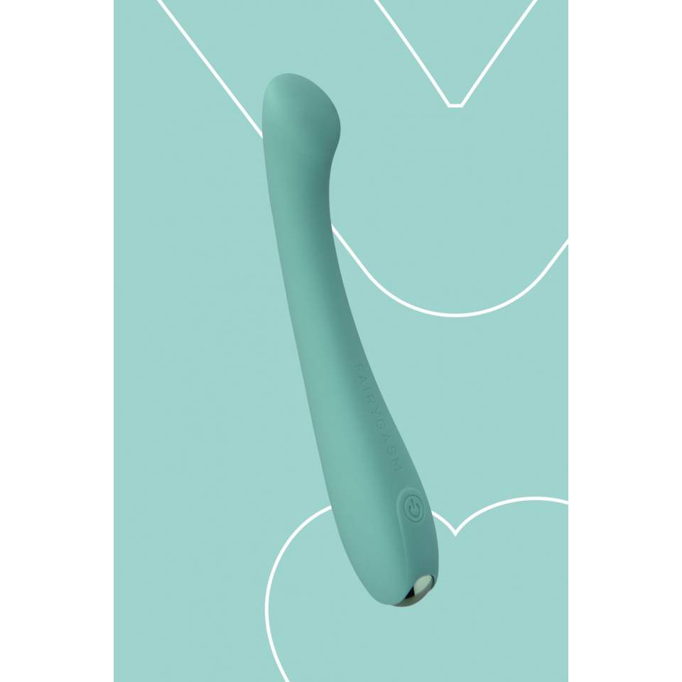 Elegancki silikonowy wibrator do stymulacji puntku G: Zielona Radosna Różdżka 17,5cm