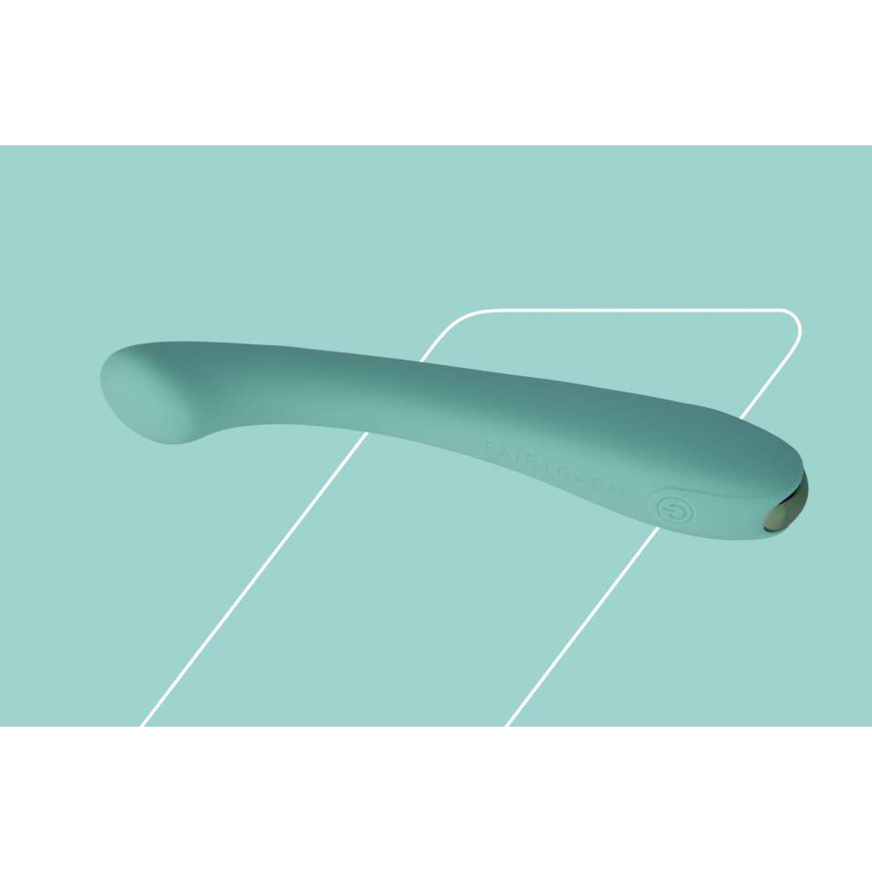 Elegancki silikonowy wibrator do stymulacji puntku G: Zielona Radosna Różdżka 17,5cm