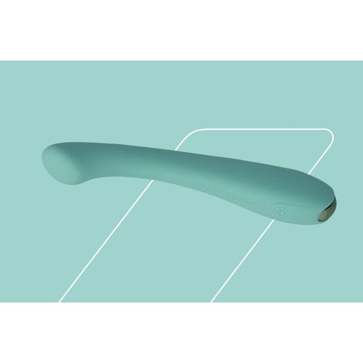 Elegancki silikonowy wibrator do stymulacji puntku G: Zielona Radosna Różdżka 17,5cm