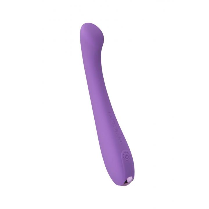 Elegancki silikonowy wibrator do stymulacji puntku G: Fioletowa Radosna Różdżka 17,5cm