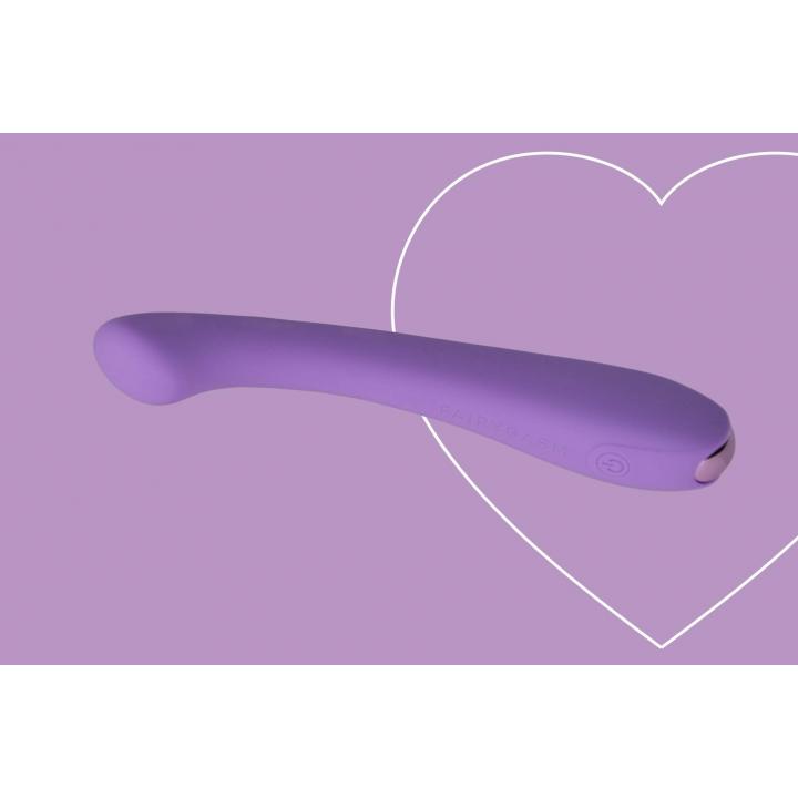 Elegancki silikonowy wibrator do stymulacji puntku G: Fioletowa Radosna Różdżka 17,5cm