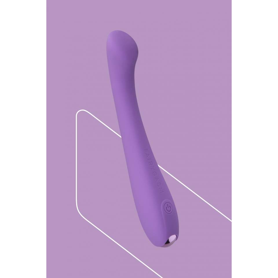 Elegancki silikonowy wibrator do stymulacji puntku G: Fioletowa Radosna Różdżka 17,5cm