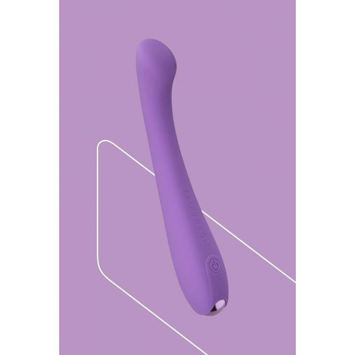 Elegancki silikonowy wibrator do stymulacji puntku G: Fioletowa Radosna Różdżka 17,5cm