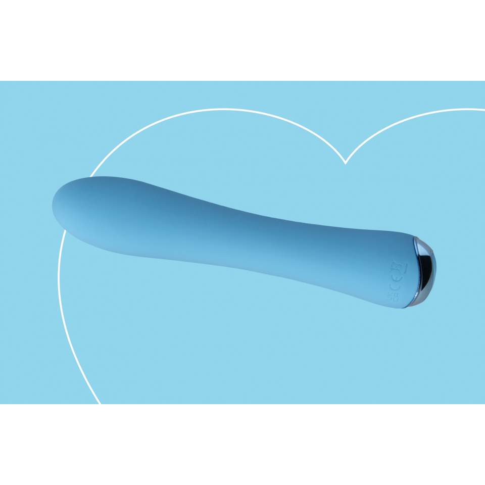 Elagancki, klasyczny silikonowy wibrator w kolorze niebieskim: 9 funkcji wibracji