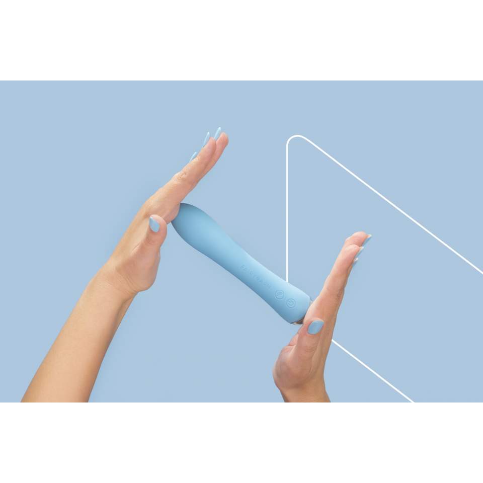 Elagancki, klasyczny silikonowy wibrator w kolorze niebieskim: 9 funkcji wibracji