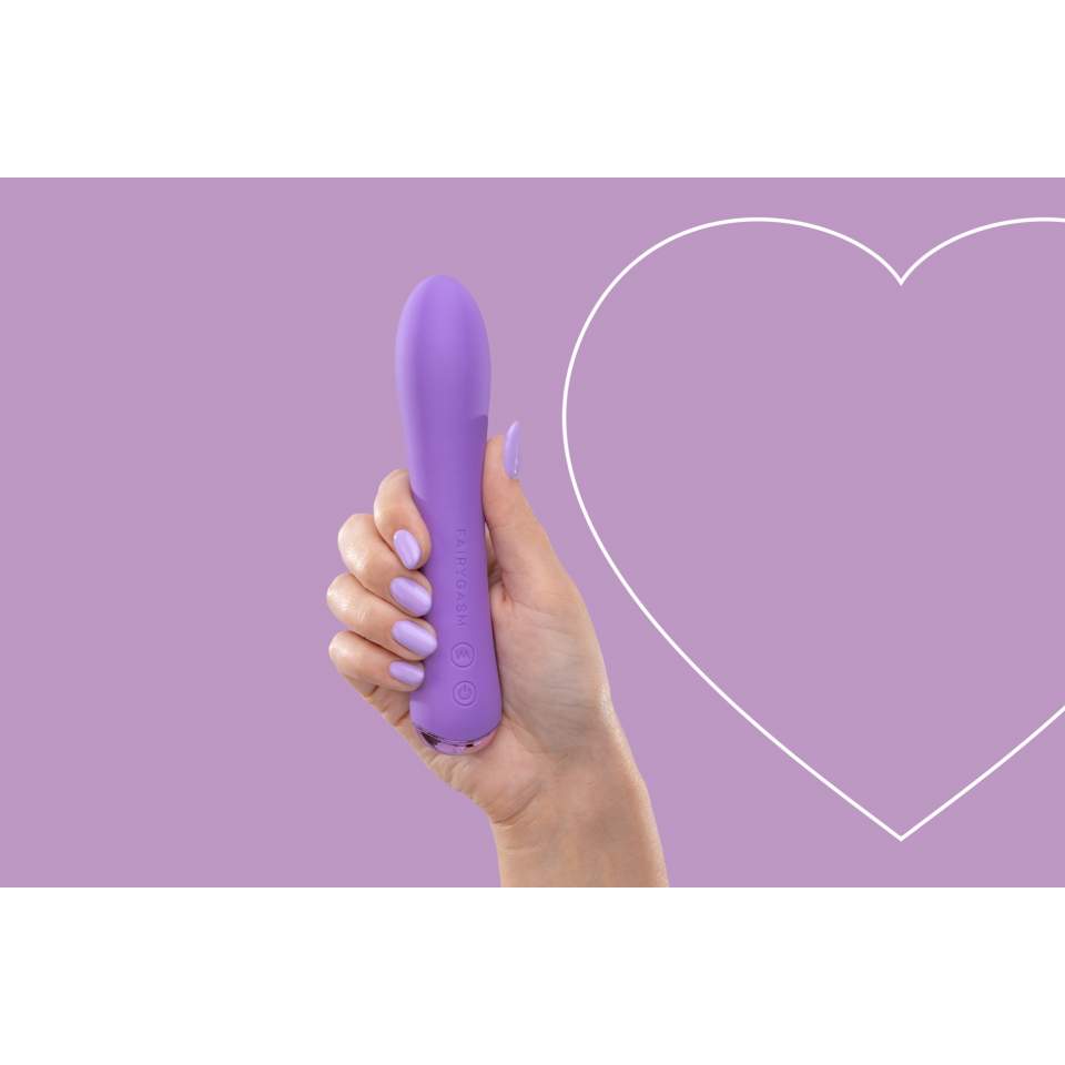 Elegancki, klasyczny silikonowy wibrator w kolorze fioletowym z funkcją podgrzewania