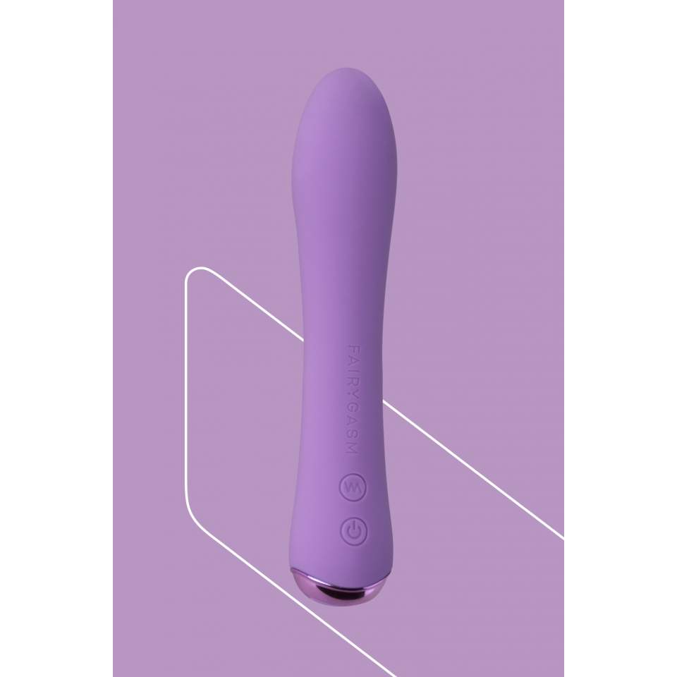 Elegancki, klasyczny silikonowy wibrator w kolorze fioletowym z funkcją podgrzewania