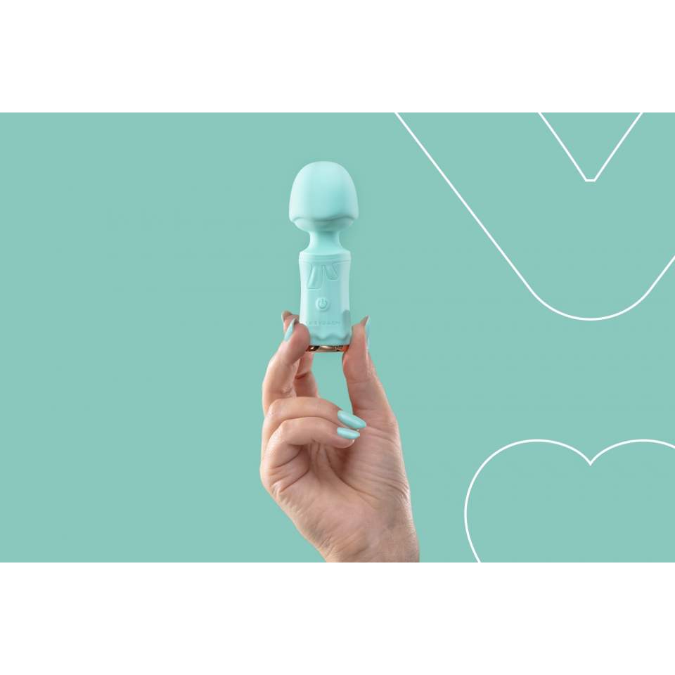 Dyskretny mały silikonowy masażer łechtaczki w kolorze zielonym: Sekretna Fantazja