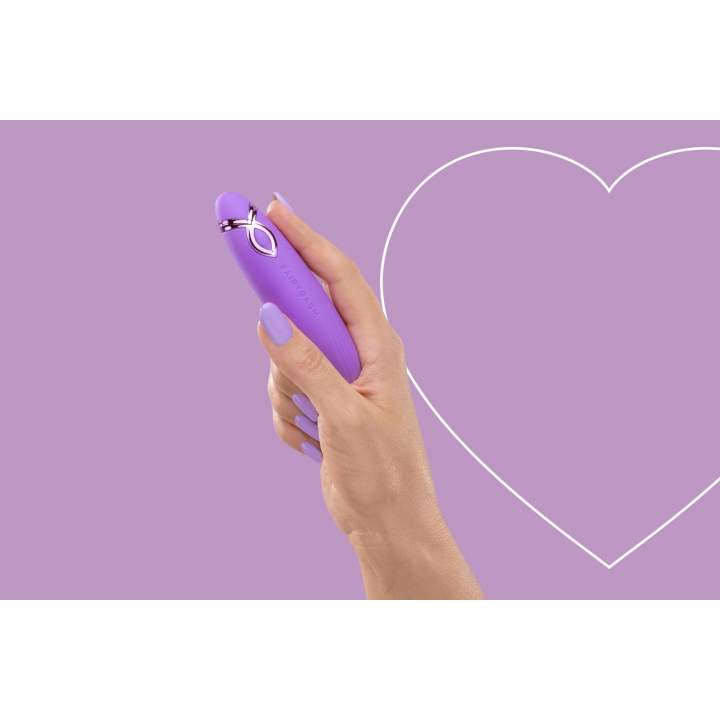 Elegancki silikonowy mini wibrator w kolorze fioletowym: STRZAŁA ROZKOSZY