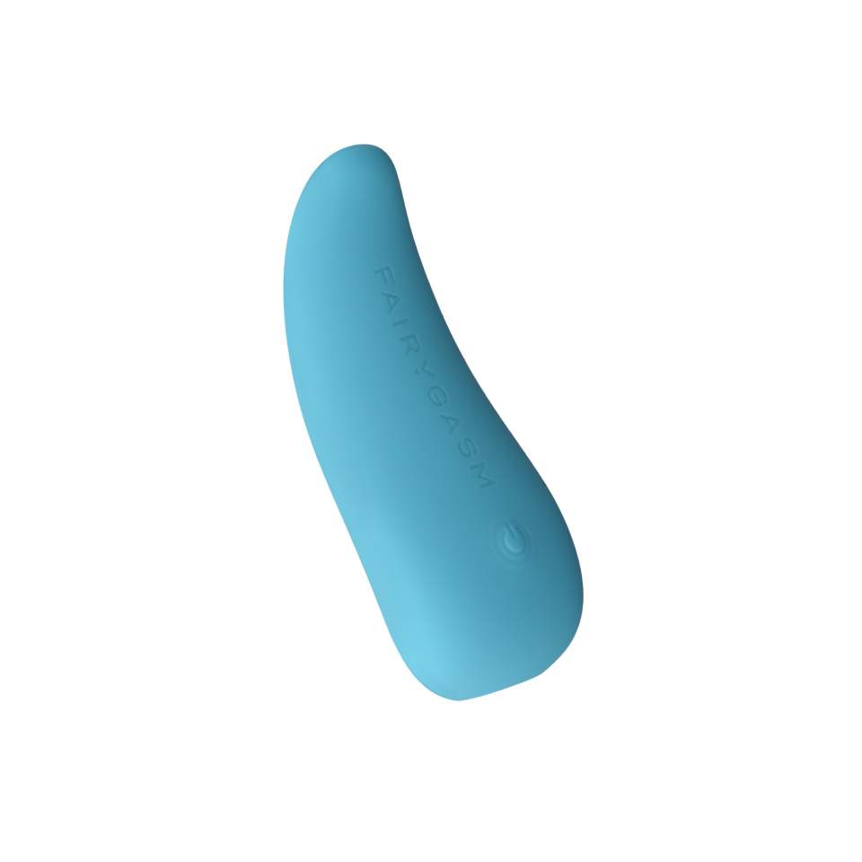 Elegancki silikonowy masażer, 10 funcji wibracji: LIŚĆ EKSCYTACJI w kolorze niebieskim