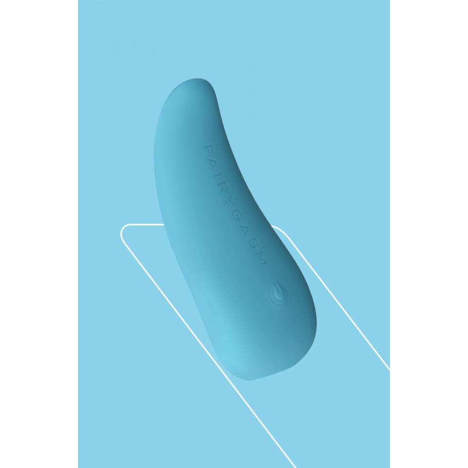 Elegancki silikonowy masażer, 10 funcji wibracji: LIŚĆ EKSCYTACJI w kolorze niebieskim