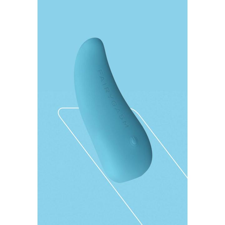 Elegancki silikonowy masażer, 10 funcji wibracji: LIŚĆ EKSCYTACJI w kolorze niebieskim