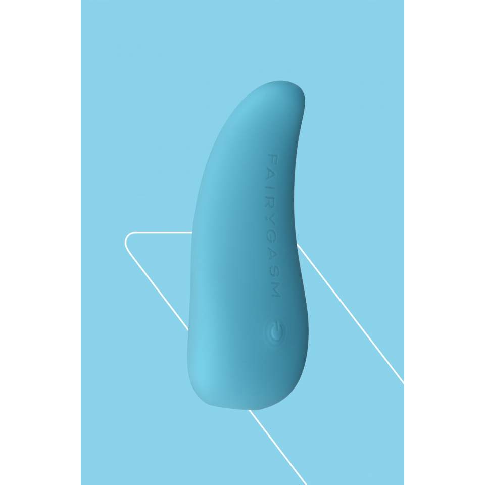 Elegancki silikonowy masażer, 10 funcji wibracji: LIŚĆ EKSCYTACJI w kolorze niebieskim